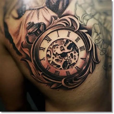 fake pocket watch tattoos